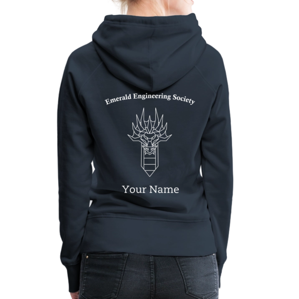 EES Ladies Cut Hoodie - navy