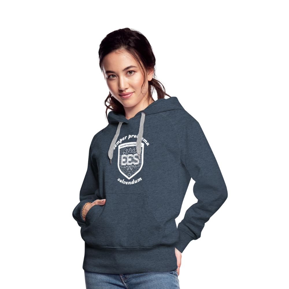 EES Ladies Cut Hoodie - heather denim