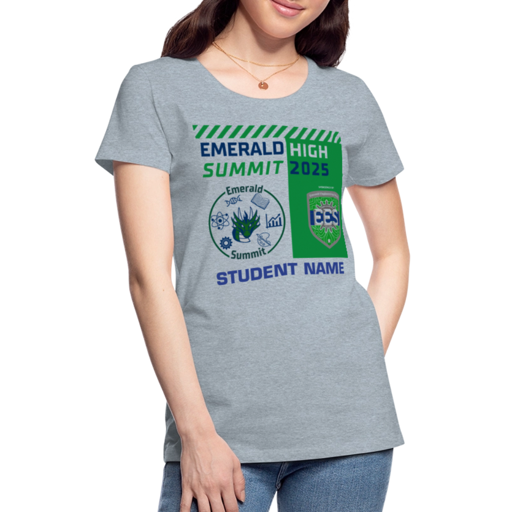 Customizable Ladie's Cut Summit t Shirt - heather ice blue