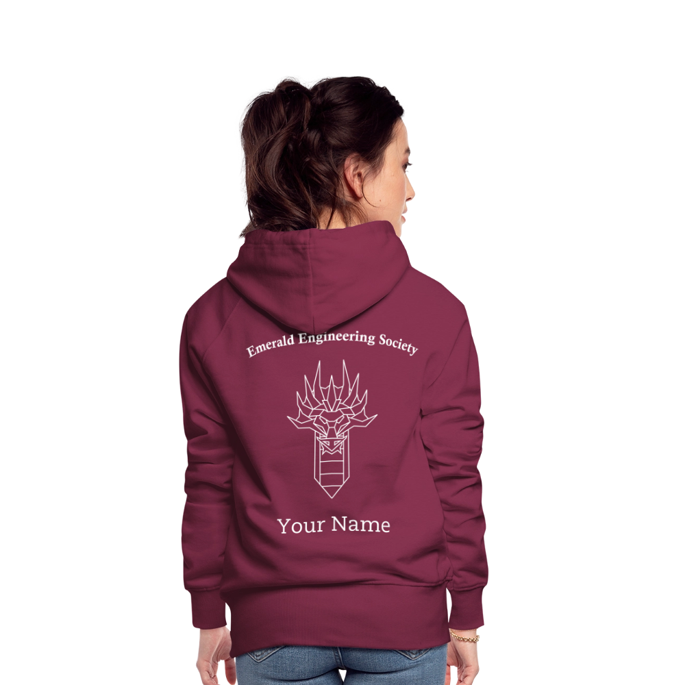 EES Ladies Cut Hoodie - burgundy