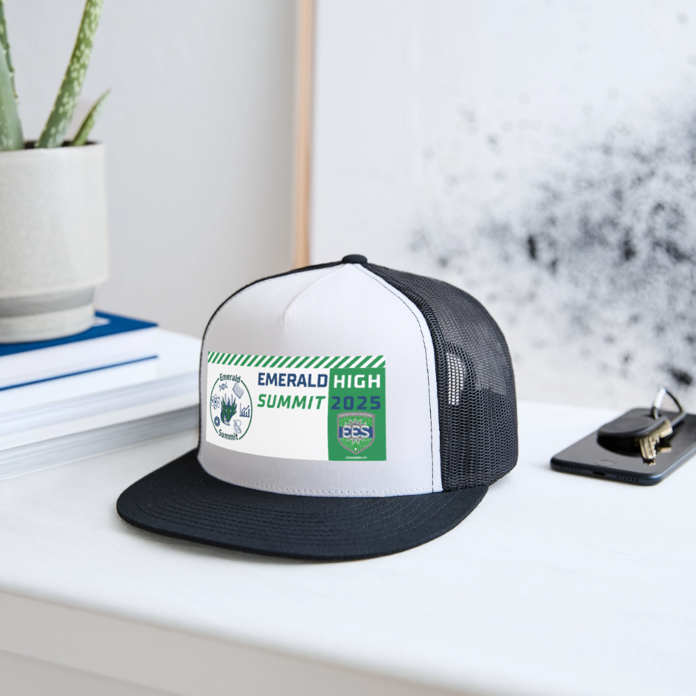 Customizable Summit Trucker Hat - white/black