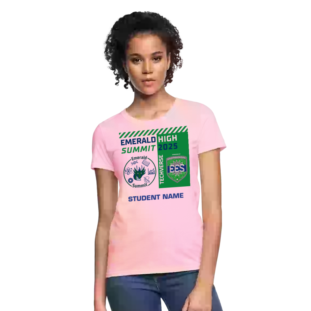 Ladie's Cut Customizable Techverse TShirt - pink