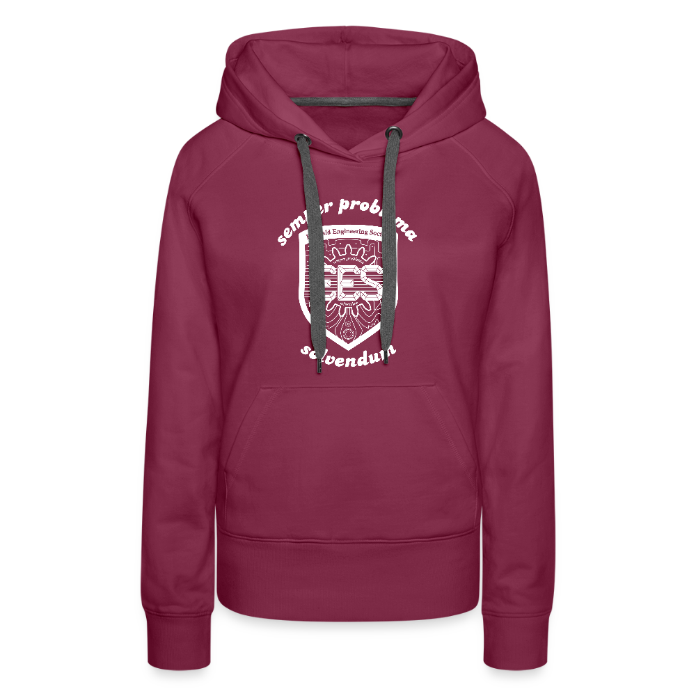 EES Ladies Cut Hoodie - burgundy