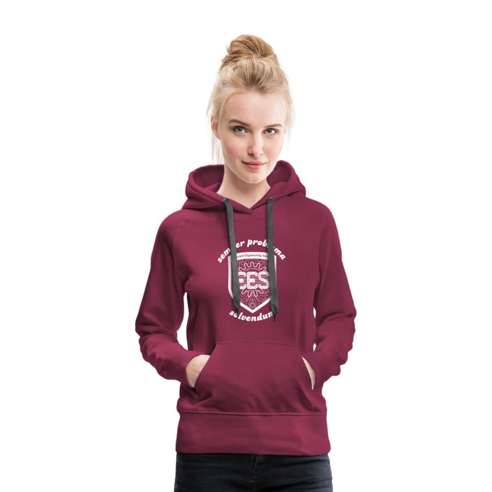 EES Ladies Cut Hoodie - burgundy