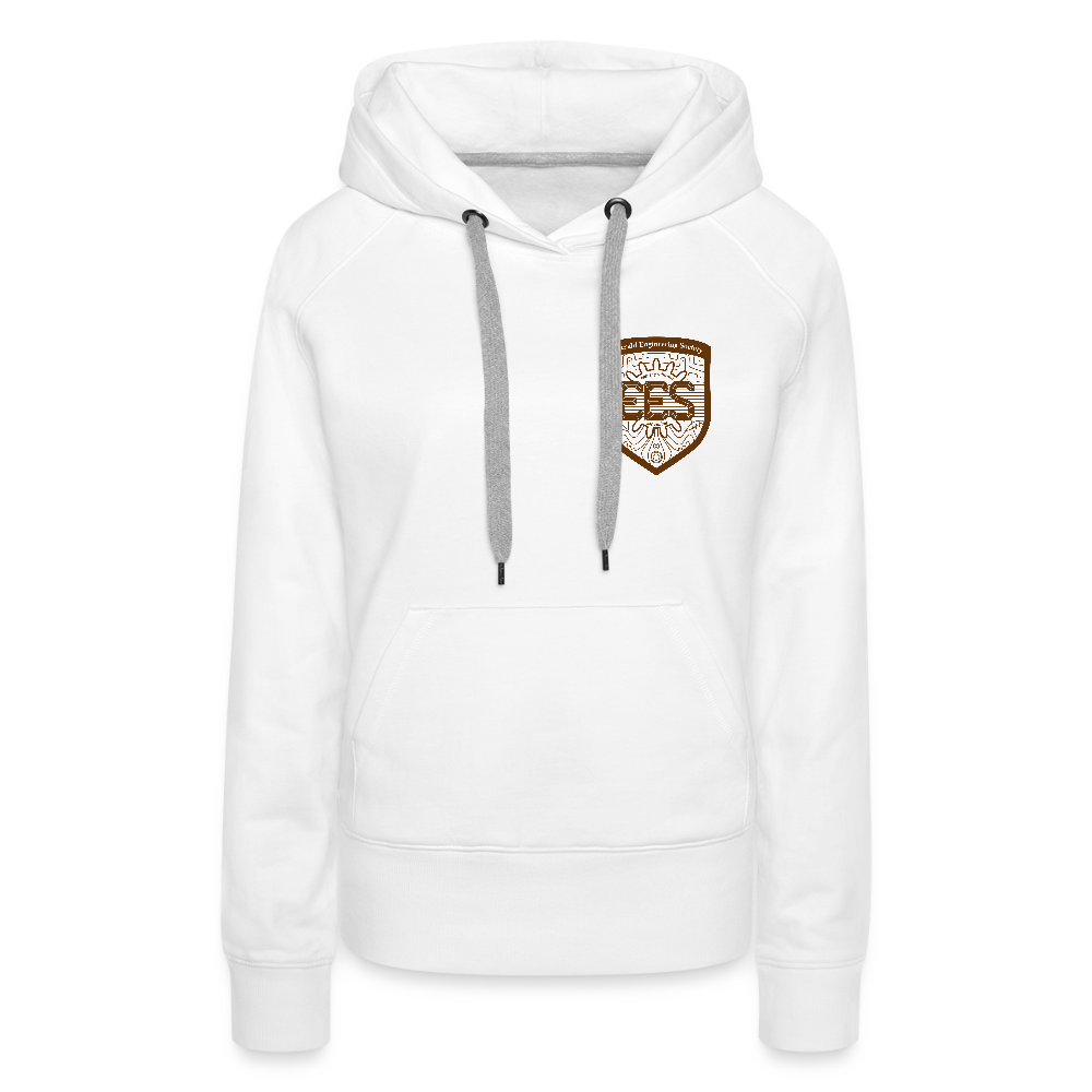 EES Ladies Cut Hoodie Light - white