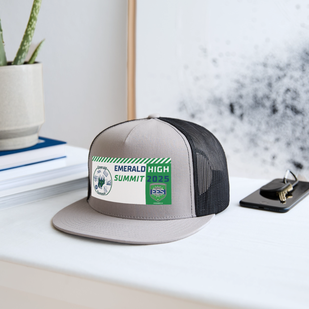 Customizable Summit Trucker Hat - gray/black