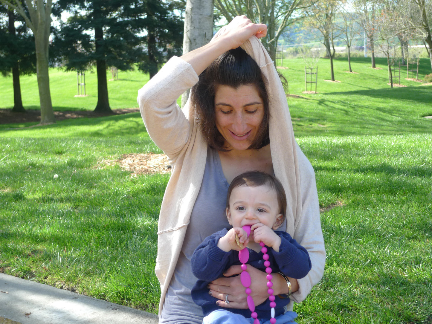 Heather Cream Cardimom converting into nursing cover