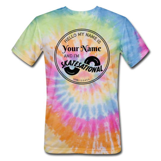 Adult size Unisex Tie Dye T-Shirt - Personalized - ships free - rainbow