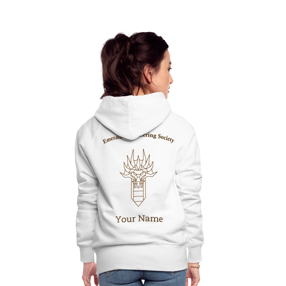 EES Ladies Cut Hoodie Light - white