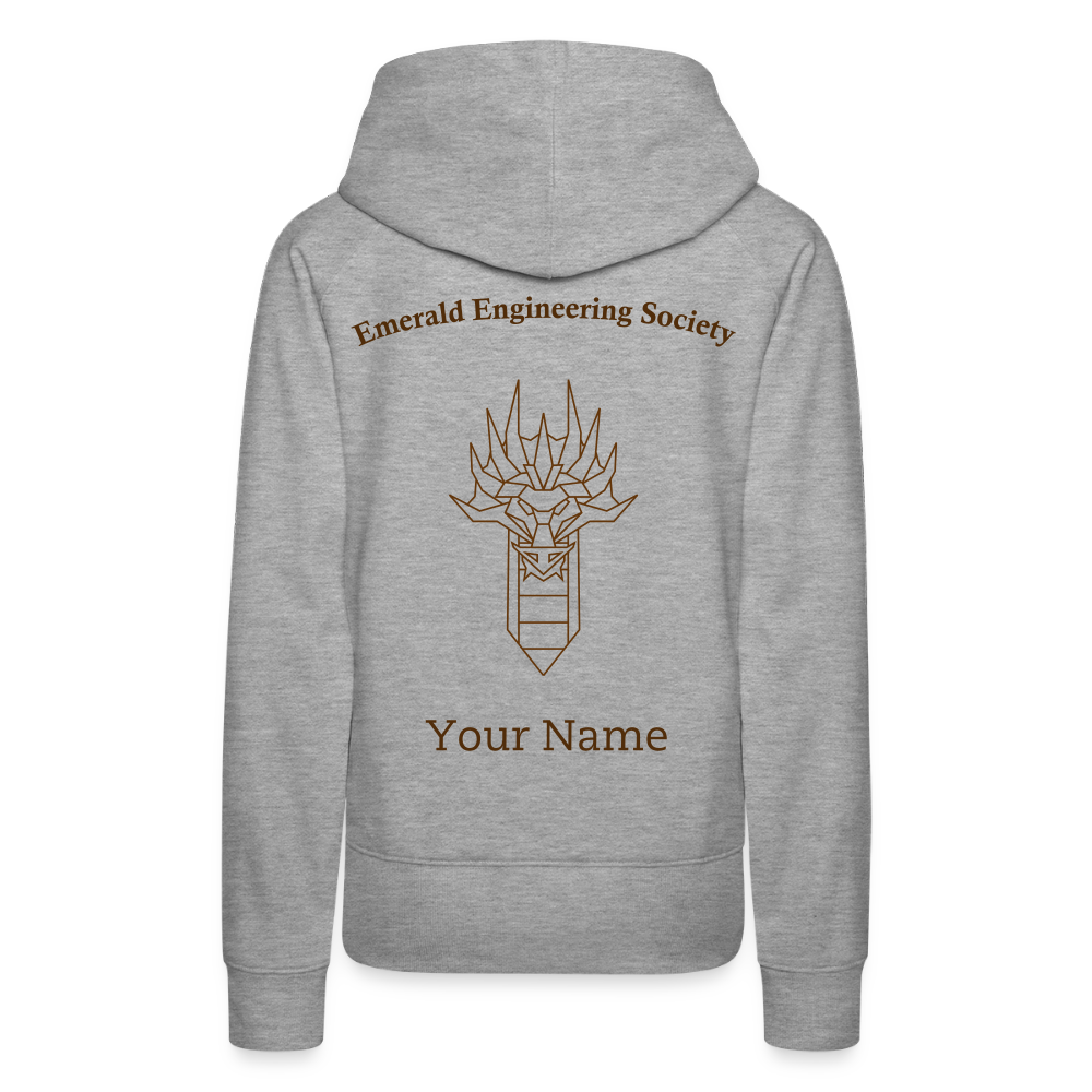 EES Ladies Cut Hoodie Light - heather grey