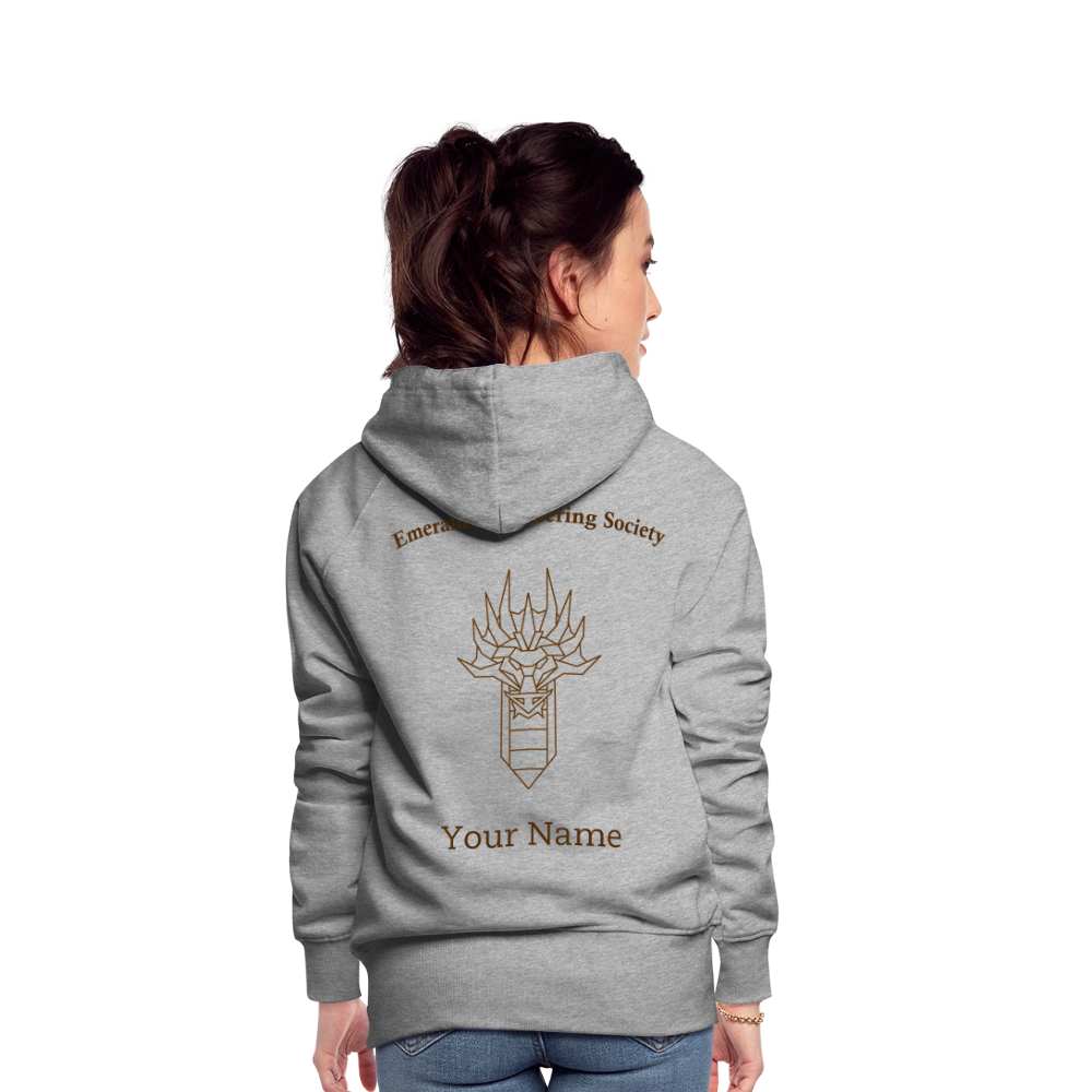 EES Ladies Cut Hoodie Light - heather grey
