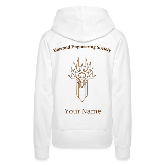 EES Ladies Cut Hoodie Light - white