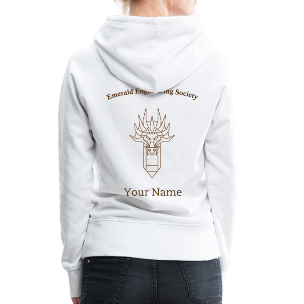 EES Ladies Cut Hoodie Light - white
