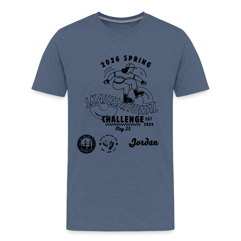 Kids' Premium T-Shirt Spring Challenge - heather blue