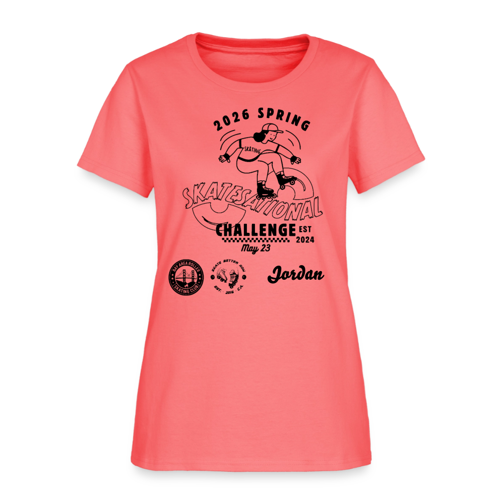 Women's T-Shirt Spring Challenge - coral