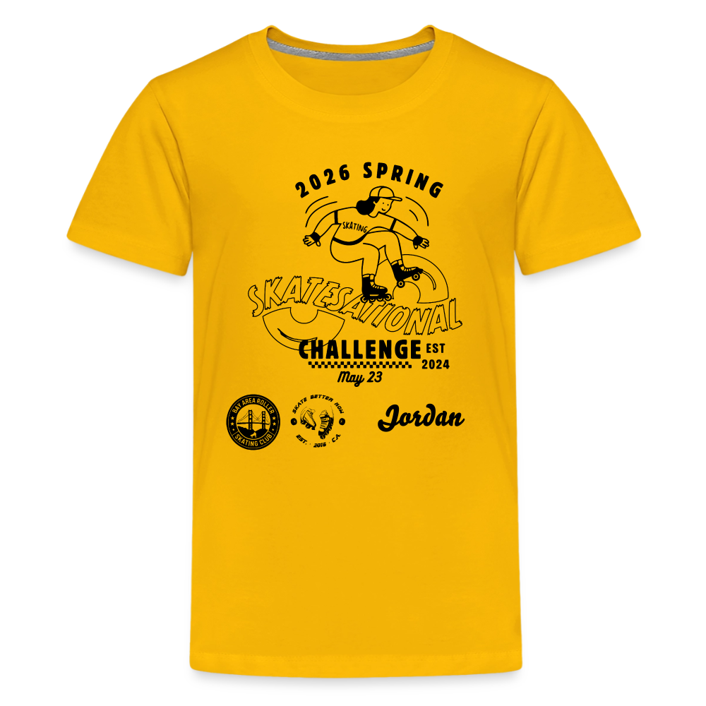Kids' Premium T-Shirt Spring Challenge - sun yellow