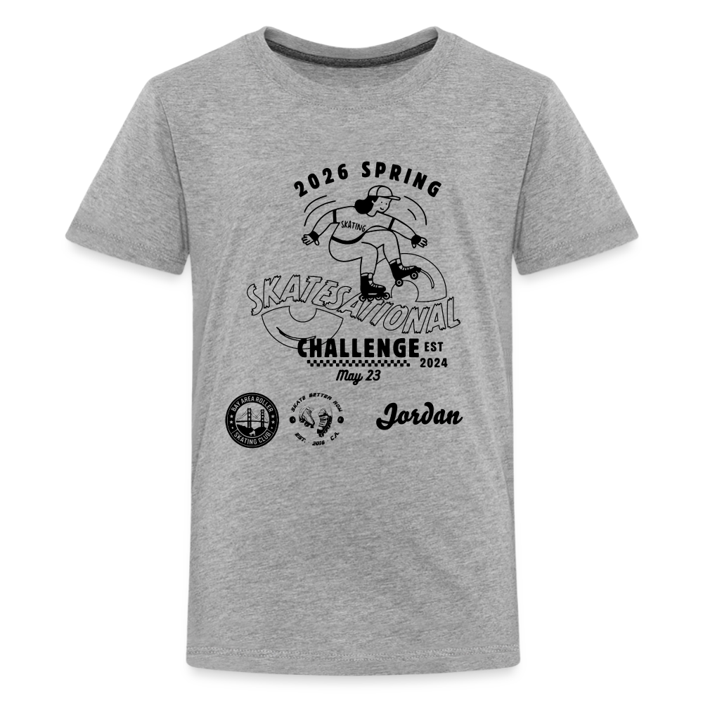Kids' Premium T-Shirt Spring Challenge - heather gray