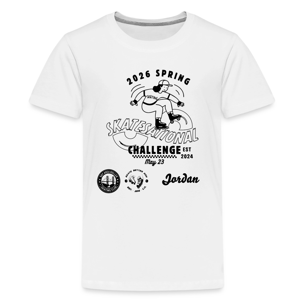 Kids' Premium T-Shirt Spring Challenge - white