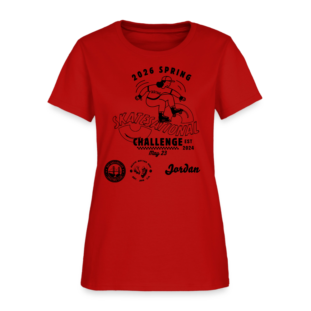 Women's T-Shirt Spring Challenge - red