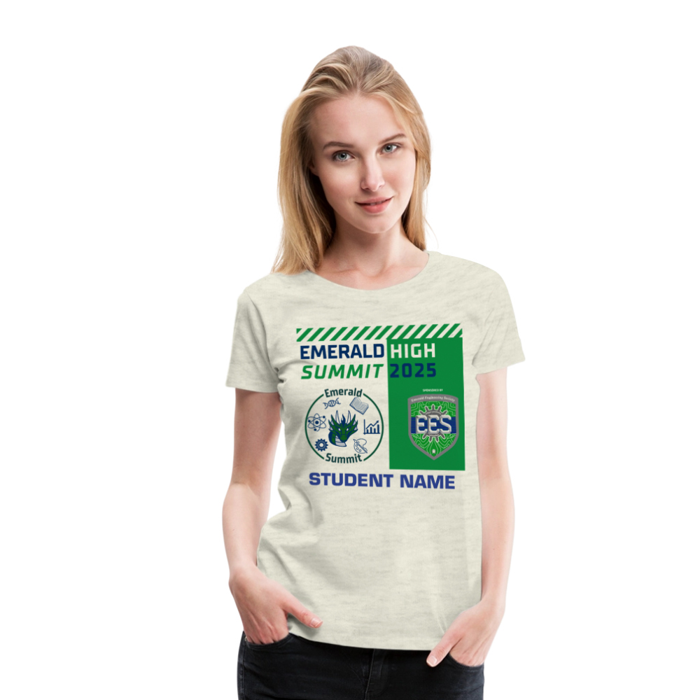Customizable Ladie's Cut Summit t Shirt - heather oatmeal