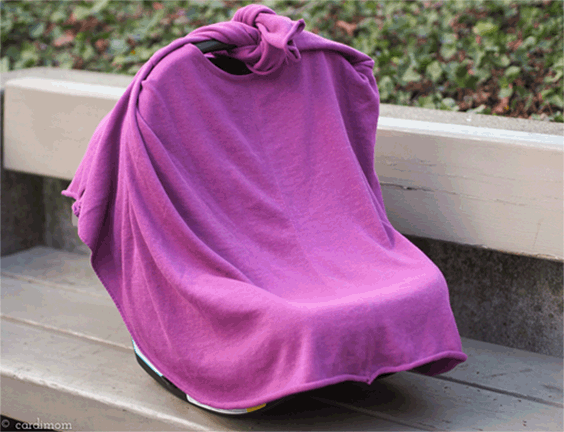 Car seat carrier cover Cardimom in magenta