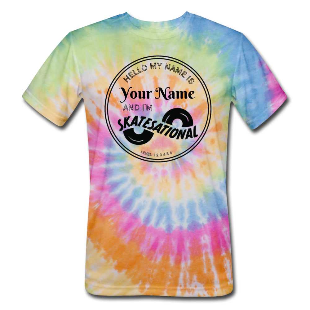 Adult size Unisex Tie Dye T-Shirt - Personalized - ships free - rainbow